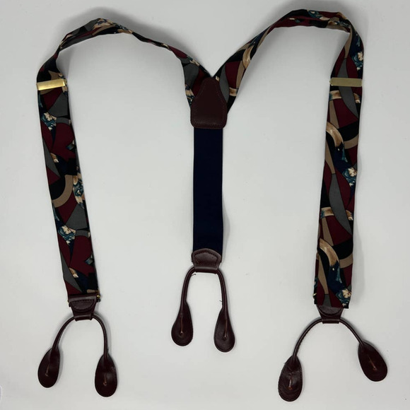 CAS Germany Vintage Silk Suspenders - Picture 1 of 7